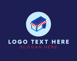 Buy And Sell - Isometric Market Retail logo design