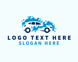 Car Service - Vehicle Water Washing logo design