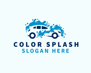 Vehicle Water Washing  logo design