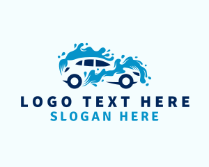 Water - Vehicle Water Washing logo design