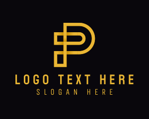 Modern - Yellow Modern Letter P logo design