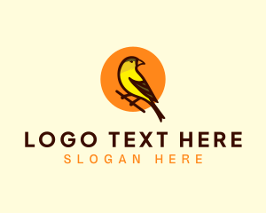 Avian - American Goldfinch Bird logo design