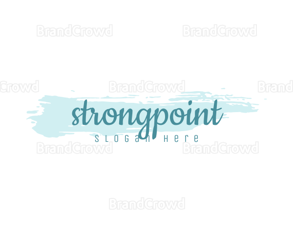 Watercolor Calligraphy Script Logo