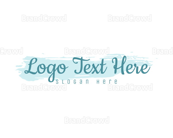 Watercolor Calligraphy Script Logo