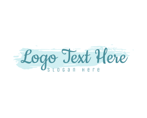 Watercolor Calligraphy Script  Logo