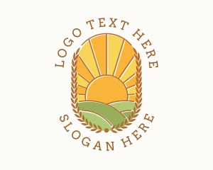 Organic - Farming Field Land logo design