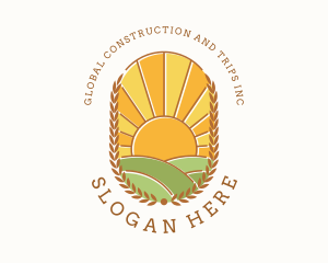 Organic - Farming Field Land logo design