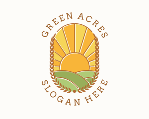 Land - Farming Field Land logo design