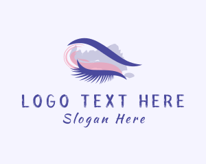 Cosmetic - Watercolor Eyelash Styling logo design