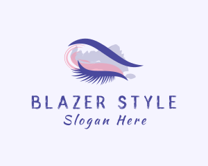 Watercolor Eyelash Styling logo design