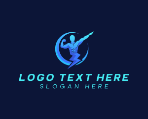 Electric - Gym Lightning Masculine logo design