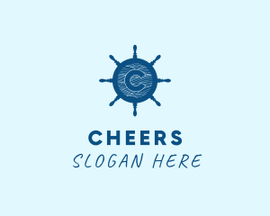 Seaman - Sailor Wheel Wave logo design