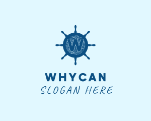 Seaman - Sailor Wheel Wave logo design