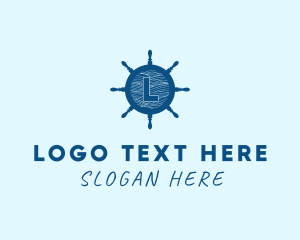 Wheel - Sailor Wheel Wave logo design