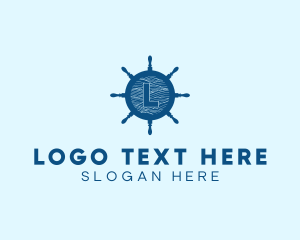 Cruise - Sailor Wheel Wave logo design