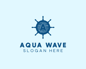 Sailor Wheel Wave logo design