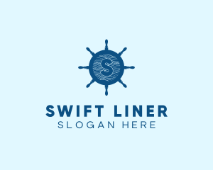 Sailor Wheel Wave logo design