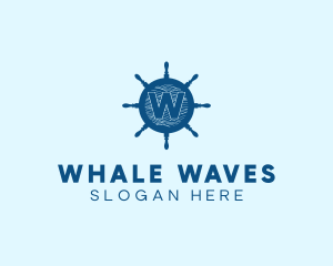 Sailor Wheel Wave logo design