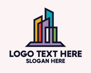 Condominium - Colorful Skyscraper Firm logo design