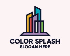 Colorful Skyscraper Firm logo design