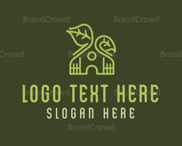 Leaf House Landscape Logo