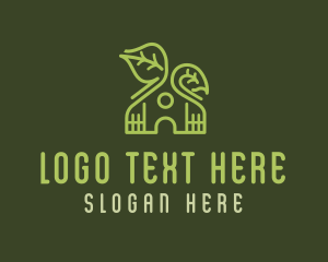 Leaf House Landscape Logo