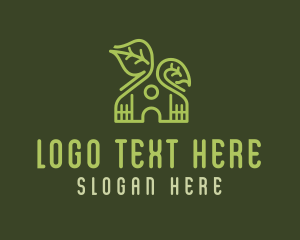 Remodel - Leaf House Landscape logo design