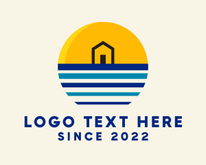 Roofing - Beach Tiny House logo design
