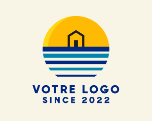 Coast - Beach Tiny House logo design