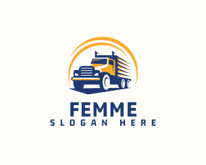 Truck Cargo Logistics logo design