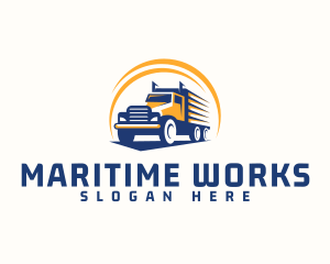 Truck Cargo Logistics logo design