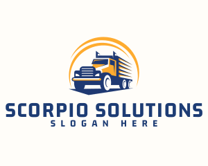 Truck Cargo Logistics logo design