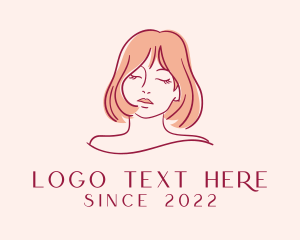 Vlog - Beauty Woman Hairdresser logo design