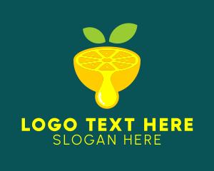 Lemon - Citrus Oil Drop logo design