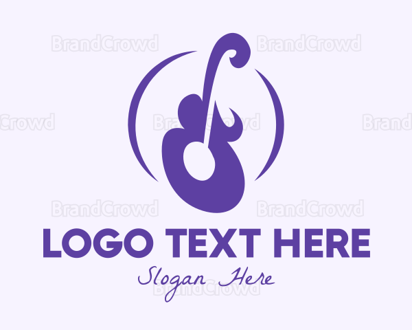 Violet Guitar Instrument Logo