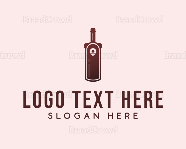 Bear Wine Bottle Logo