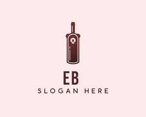 Liquor - Bear Wine Bottle logo design