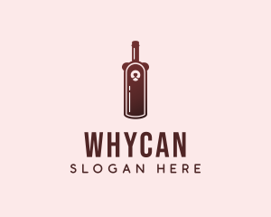 Cocktail - Bear Wine Bottle logo design