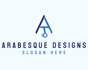 Pendulum Device Letter A logo design