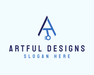 Pendulum Device Letter A logo design