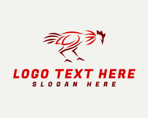 Stroke - Rooster Animal Cockfight logo design