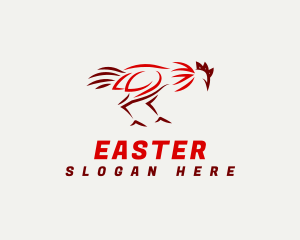 Stroke - Rooster Animal Cockfight logo design