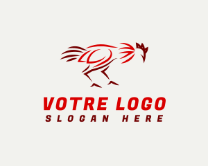 Outline - Rooster Animal Cockfight logo design