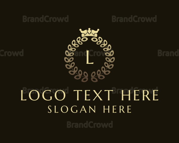 Luxury Crown Wreath Royalty Logo