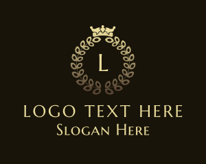 Wealthy - Luxury Crown Letter logo design