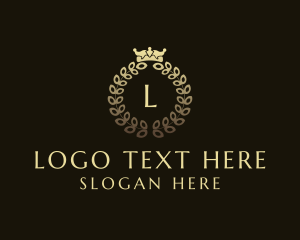 Queen - Luxury Crown Wreath Royalty logo design