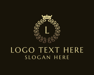 Kingdom - Luxury Crown Wreath Royalty logo design
