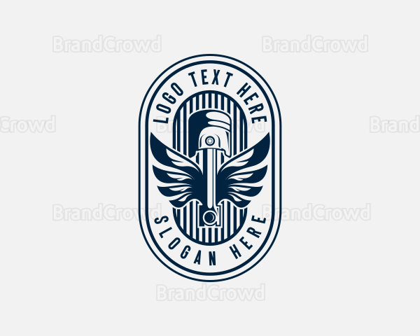 Mechanical Piston Wings Logo