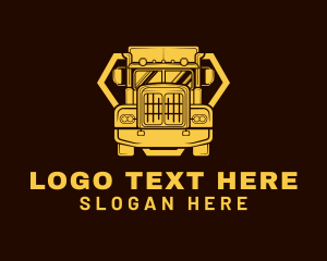 Haulage - Yellow Logistics Cargo logo design