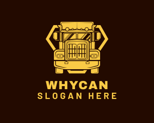 Truck - Yellow Logistics Cargo logo design